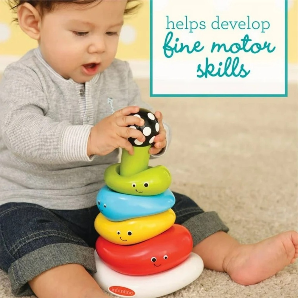 Infantino Colorful Stacking Rings Toy - Picture 7 of 8